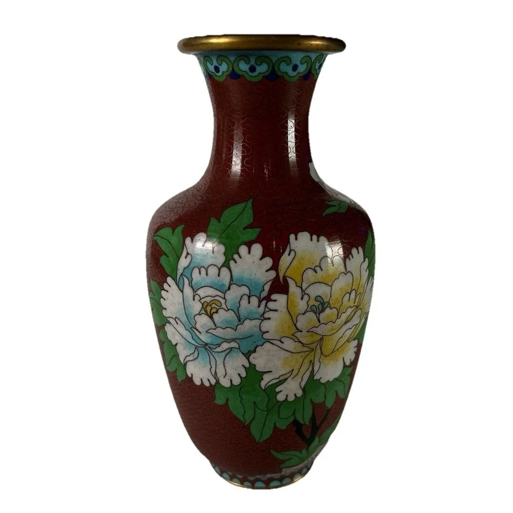 Vintage Chinese Cloisonné Vase 8